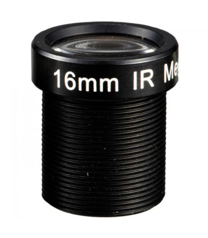 1/3" Mono-focal Lēca 16mm. IR M12CUT16