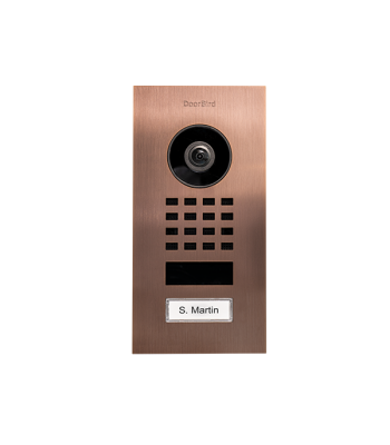 D1101V IP Domofons, zemapmetuma, nerūsējošais tērauds V4A(sāļūdens izturīgs), matēts, PVD pārklājums ar bronzas virskārtu