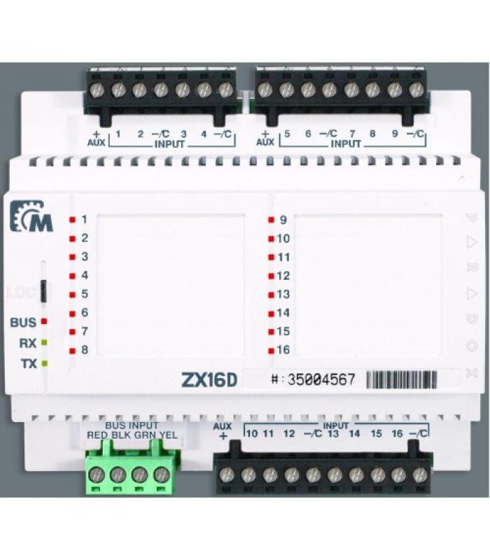 ZX16D 16-Zonu paplašināšanas modulis (DIN sliede)