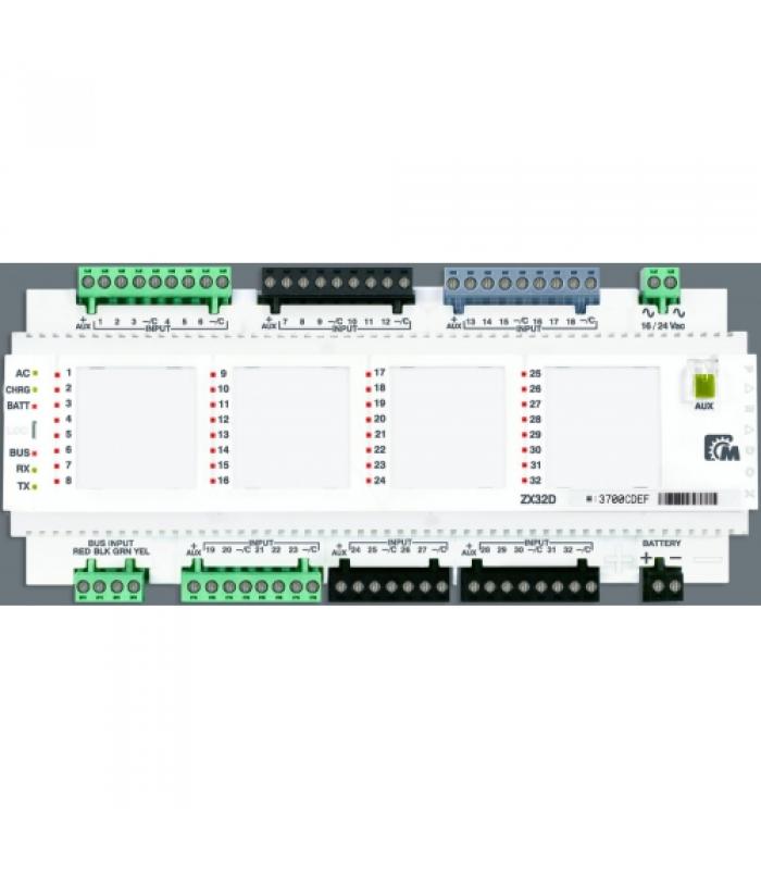 ZX32D 32-Zonu paplašināšanas modulis (DIN sliede) ar 2.85A barošanu ZX32D 32-Zonu paplašināšanas modulis (DIN sliede) ar 2.85A barošanu