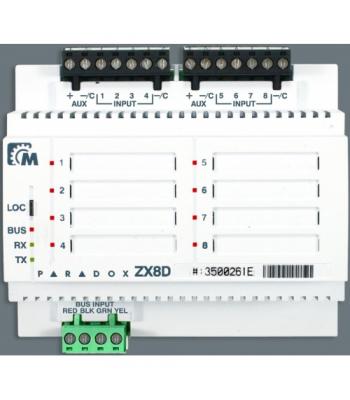 ZX8D 8-Zonu paplašināšanas modulis (DIN sliede)